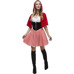 Smiffys Fever Red Riding Hood Costume with Corset