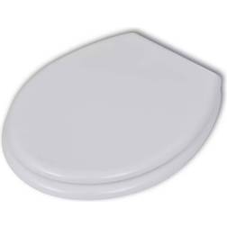 vidaXL Abattant WC MDF Blanc Siège De Toilette Lunettes WC Cuvette Standard