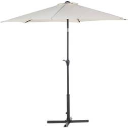 Beliani Parasol de Jardin 270 cm Polyester Rouge Bordeaux Manivelle Varese 270cm