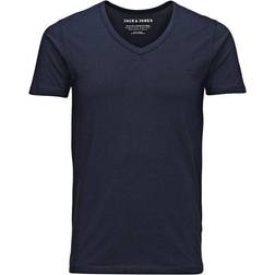 Jack & Jones Basic V-Neck Regular Fit T-shirt - Blue/Navy Blue