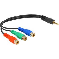 DeLock 3RCA-3.5mm M-F 0.2m