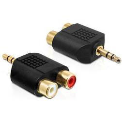 Gold 2RCA - 3.5mm M-F Adapter