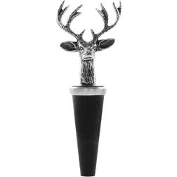 English Pewter Stag Head Bottle Stopper