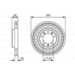 Bosch Disque De Frein 308 II 3/5 Portes 308 II SW 2 26 mm 5 108 mm Ventilé Revêtu