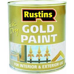 Rustins Quick Dry Gold Wood Paint, Metal Paint Gold 0.25L