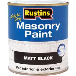 Rustins Quick Dry Masonry Concrete Paint Black 0.25L