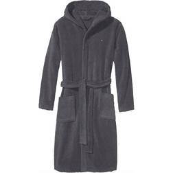 Tommy Hilfiger Pure Cotton Hooded Bathrobe - Magnet