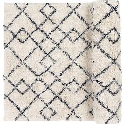 Broste Copenhagen Janson Beige, Sort 70x140cm
