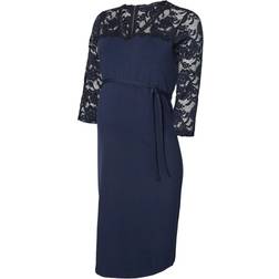 Mamalicious Lace Maternity Dress Blue/Navy Blazer (20009704)