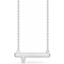 Mads Z Barres Necklace - Silver/White