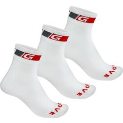 GripGrab Classic Regular Cut 3-Pack Sock Unisex - White