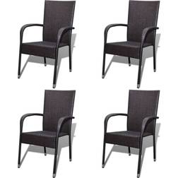 vidaXL 274351 4-pack Garden Dining Chair