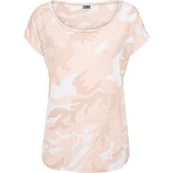 Urban Classics Camo Back Shaped T-shirt - Rose Camo