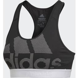 Adidas Alphaskin Support Bra - LG White/Black