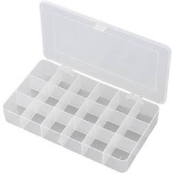 Tru COMPONENTS E-107 Scatola minuteria (L x L x A) 210 x 112 x 30 mm Scomparti: 18 suddivisione fissa Contenuto 1 pz
