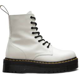 Dr. Martens Jadon Smooth Leather Platforms Boot - White