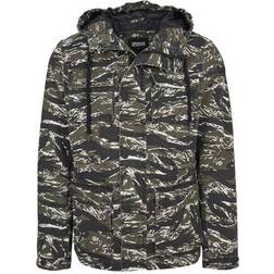 Urban Classics Tiger Camo Cotton Jacket - Olive/Black/White