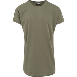 Urban Classics Long Shaped Turnup T-shirt - Olive