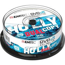 Emtec DVD+R DL Silver 8.5GB 8x Spindle 25-Pack (ECOVPR85258CB)