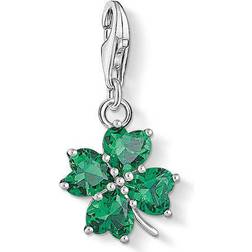 Thomas Sabo Charm Club Cloverleaf Charm - Silver/Green