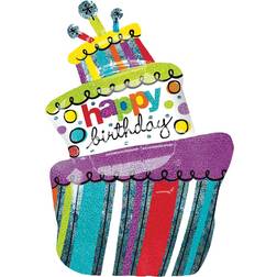 Amscan Foil Ballon SuperShape Funky Birthday Cake