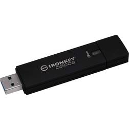 Kingston Chiavetta USB IronKey D300S 8 GB USB 3.0 Colore Nero