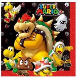 Amscan 20 Serviettes Mario Party