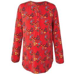 Frugi Pretty Printed Blouse Forest Floral Vermillion