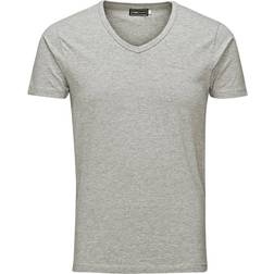 Jack & Jones Basic V-Neck Tee S/S Grijs