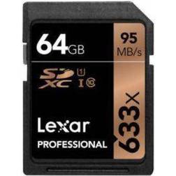 Lexar Media 64GB Professional 633x SDXC memoria flash Clase 10 UHS-I