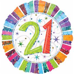 Amscan Foil Ballon Radiant Birthday 21 Standard