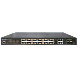 Planet GS-4210-24P4C 24 x 10/100/1000 PoE+ + 4 x SFP Gigabit Combiné