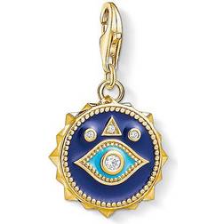 Thomas Sabo Charm Club Blue Nazar Eye Charm - Gold/Blue/White