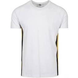 Urban Classics Raglan Side Stripe T-shirt - White/Black/Yellow
