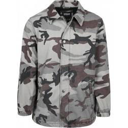 Urban Classics Camo Cotton Coach Jacket - Grey Camo