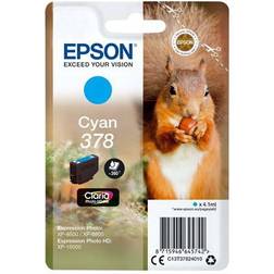 Epson Squirrel Singlepack Cyan 378 Claria Photo HD Ink