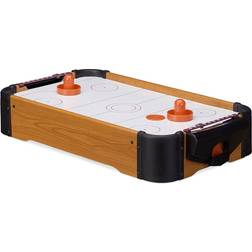 Relaxdays Air Hockey Mesa Portátil Madera-Plèstico Marrón 10 x 31 x 56 cm