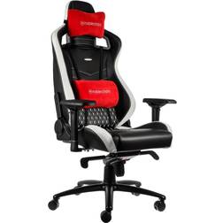 Noblechairs EPIC Cuir véritable Noir/Blanc/Rouge/Cuir/4D