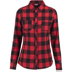 Urban Classics Turnup Checked Flanell Shirt - Blk/Red