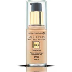Max Factor Facefinity All Day Flawless 3 in 1 Foundation SPF20 #60 Sand