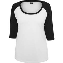 Urban Classics 3/4 Contrast Raglan T-Shirt - Wht/Blk