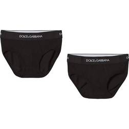 Dolce & Gabbana Set of 2 Cotton Briefs - Black (N9A03JO0025N0000)