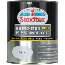 Sandtex Rapid Dry Plus Primer Undercoat Metal Paint, Wood Paint White 0.75L