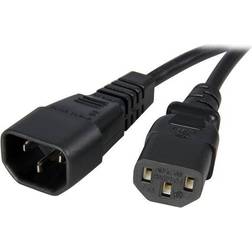 StarTech Standard Computer Power Cord Extension C14 to C13 1 m