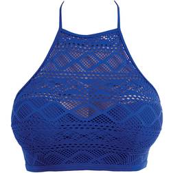 Freya Sundance High Neck Crop Top - Cobalt