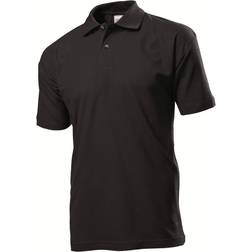 Stedman Poloshirt Ringspinn-Baumwolle Schwarz