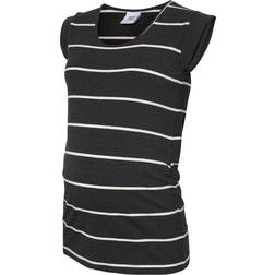 Mamalicious Striped Maternity Top Szary/Dark Grey Melange (20009794)