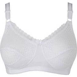 Miss Mary Cotton Dots Non-Wired Bra - White