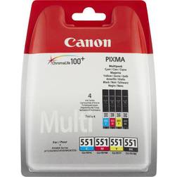 Canon CLI-551 Value Pack - Zwart/Cyaan/Magenta/Geel