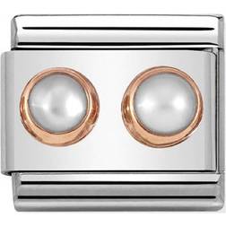 Nomination Composable Classic Link Symbol Charm - Silver/Rose Gold/Pearl